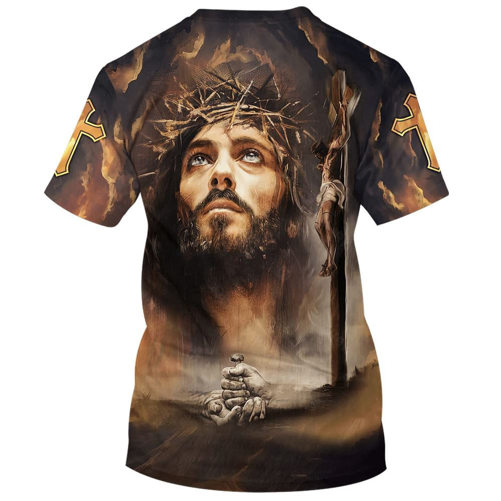Christian T Shirt, Jesus Christ Crucified 3D T-Shirt, Religious Shirts