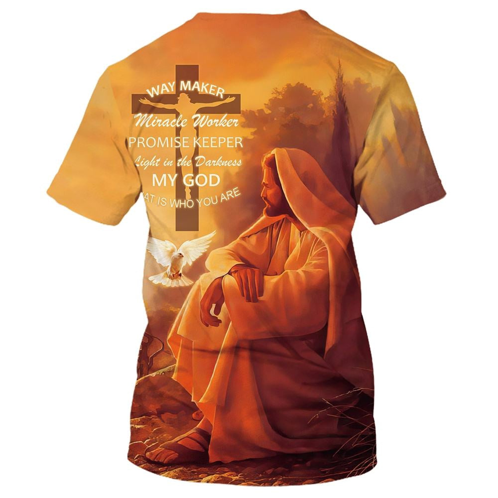 Christian T Shirt, Way Maker Miracle Worker Promise Keepers All Over Print T-Shirt, Religious Shirts