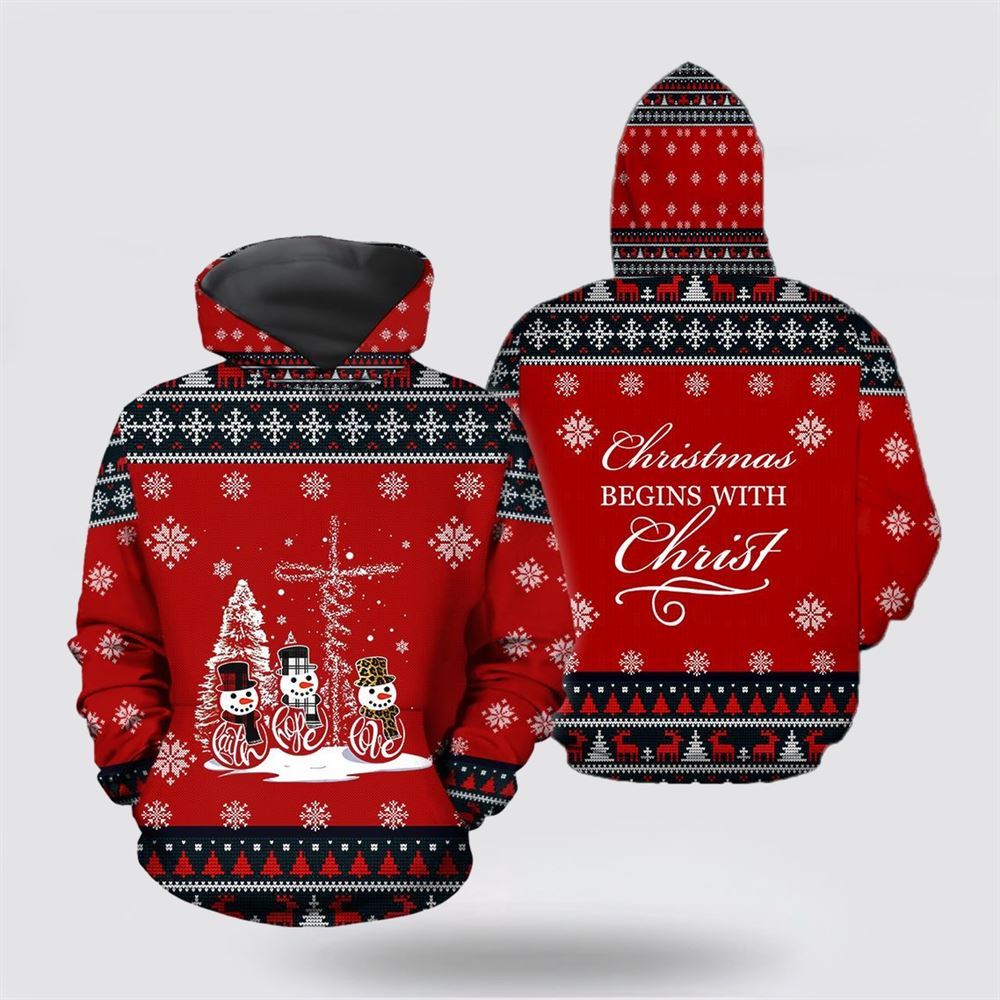 Christmas 3D Hoodie, Jesus Christmas All Over Print 3D Hoodie