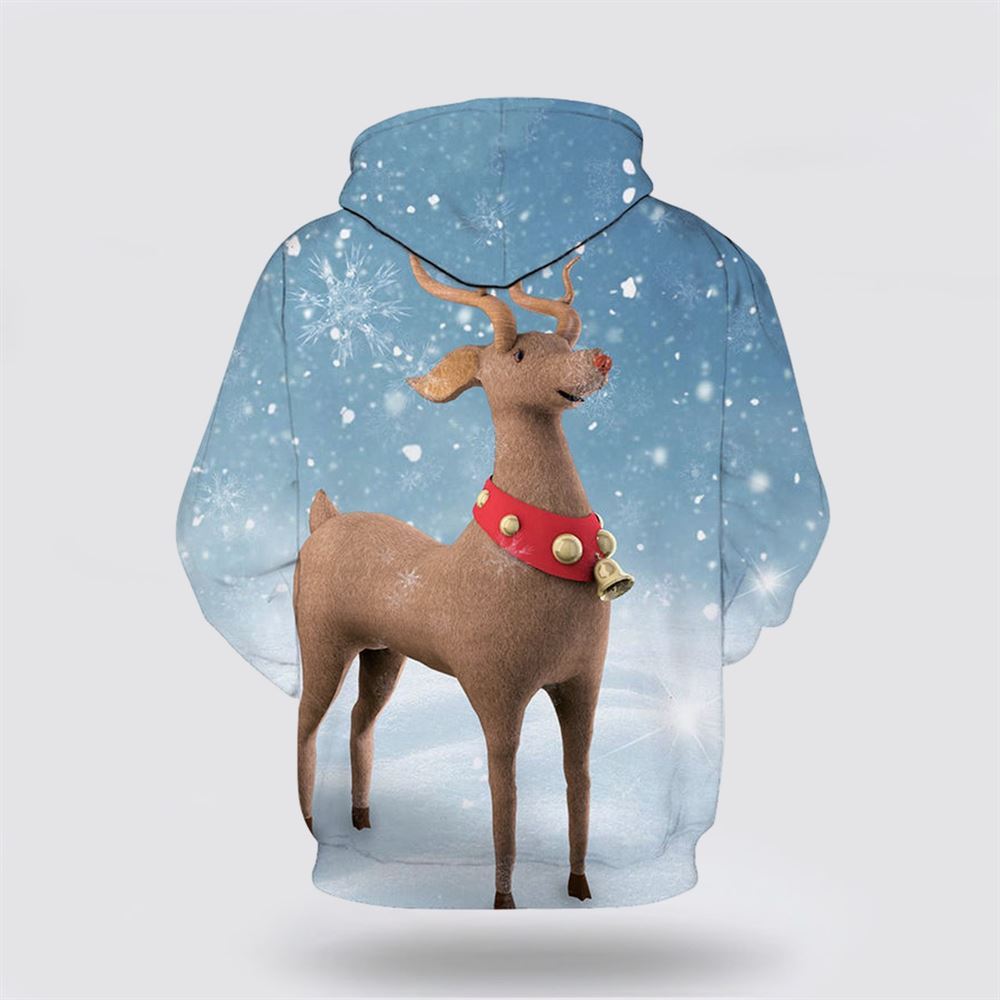 Christmas 3D Hoodie, Rudolph Red Nosed Reindeer Christmas All Over Print 3D Hoodie