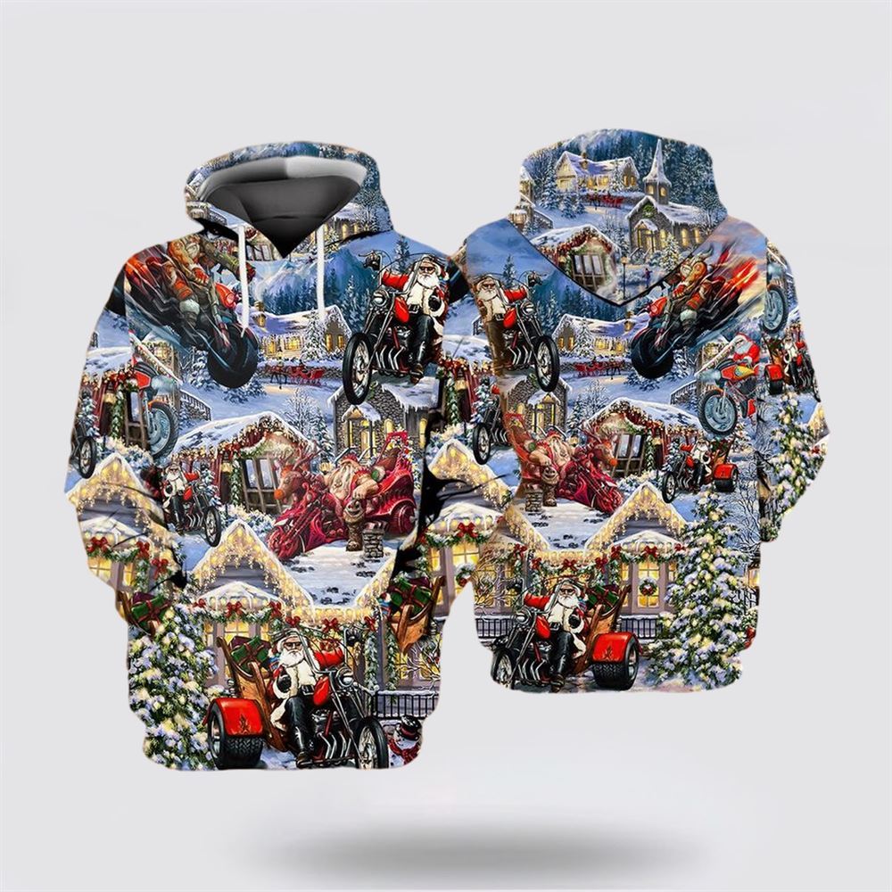 Christmas 3D Hoodie, Santa Claus Christmas 2 All Over Print 3D Hoodie