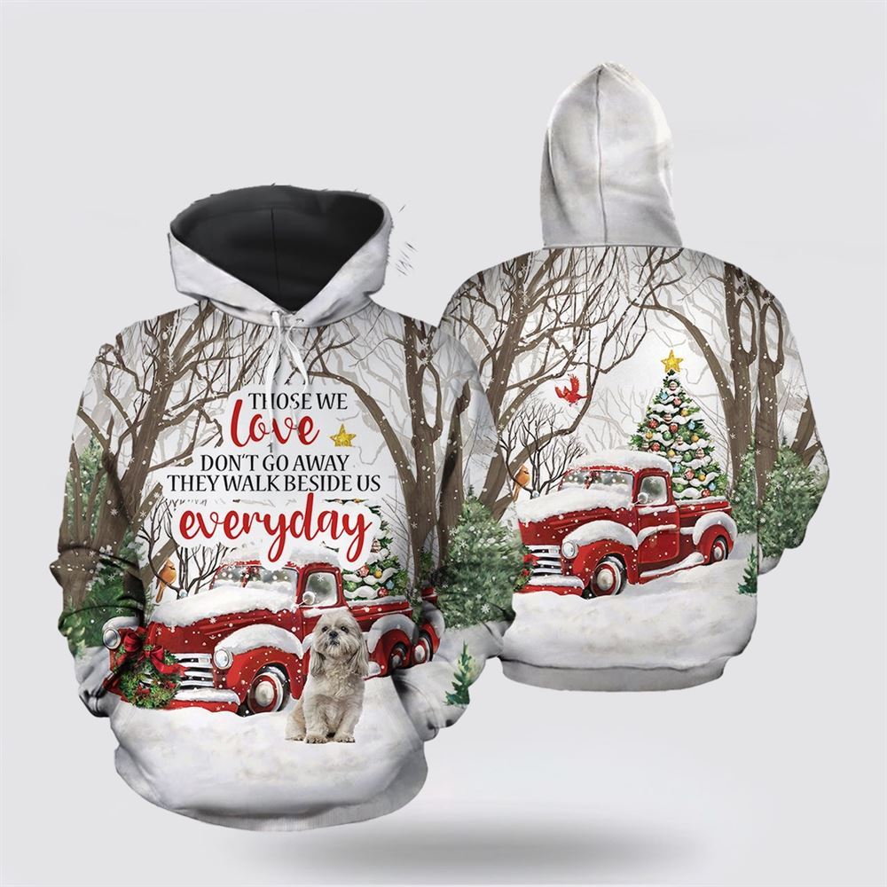 Christmas 3D Hoodie, Shih Tzu Angel All Over Print 3D Hoodie