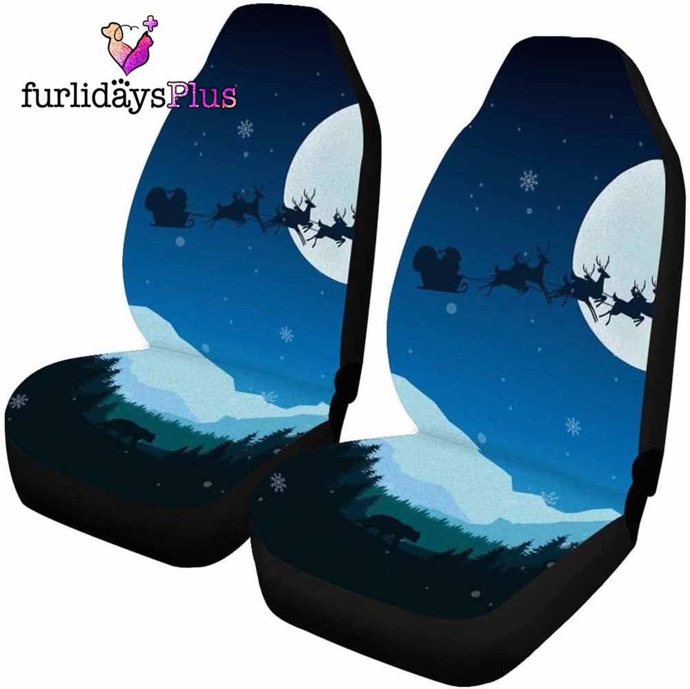 Christmas Car Seat Covers, A Magical Christmas With Santa Claus And Reindeer Car Seat Covers