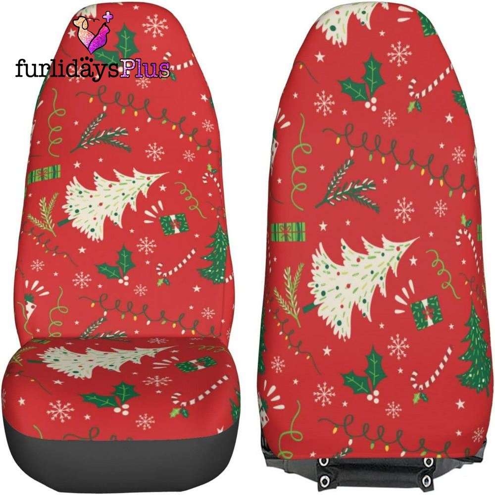 Christmas Car Seat Covers, Christmas Tree Universal Car Seat Covers Vehicle Front Seat Covers