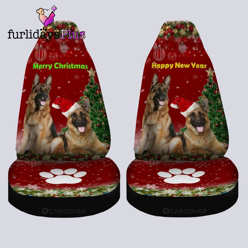 Christmas Car Seat Covers, German Shepherds Car Seat Covers Custom Christmas Car Accessories