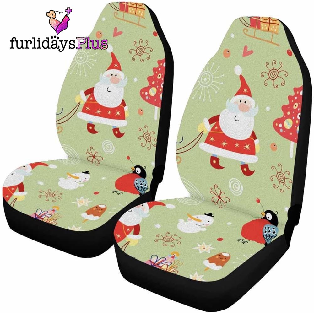 Christmas Car Seat Covers, Merry Christmas Santa Claus Funny Car Seat Covers
