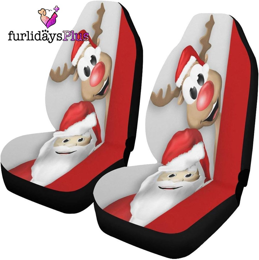 Christmas Car Seat Covers, Santa Claus And The Red Nosed Reindeer Car Seat Covers