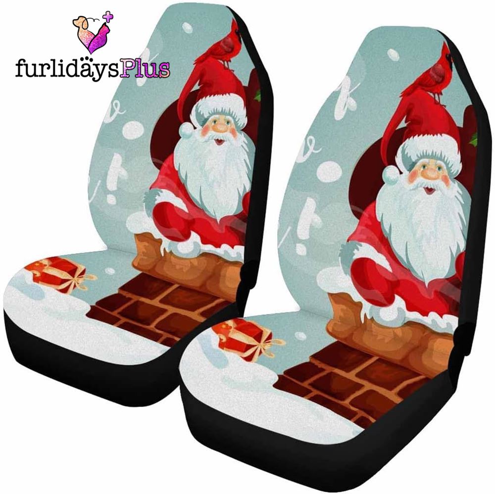 Christmas Car Seat Covers, Santa Claus Climbs The Chimney Car Seat Covers