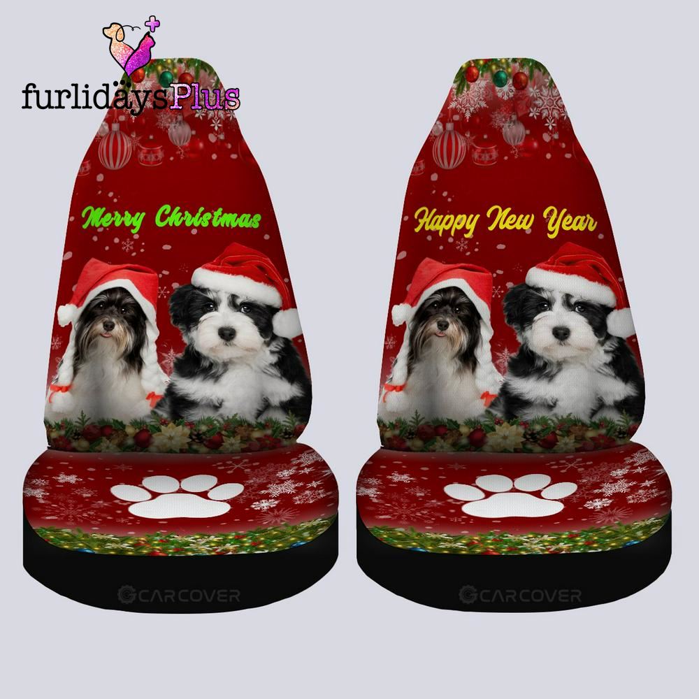 Christmas Car Seat Covers, Shih Tzu Christmas Car Seat Covers Custom Car Accessories