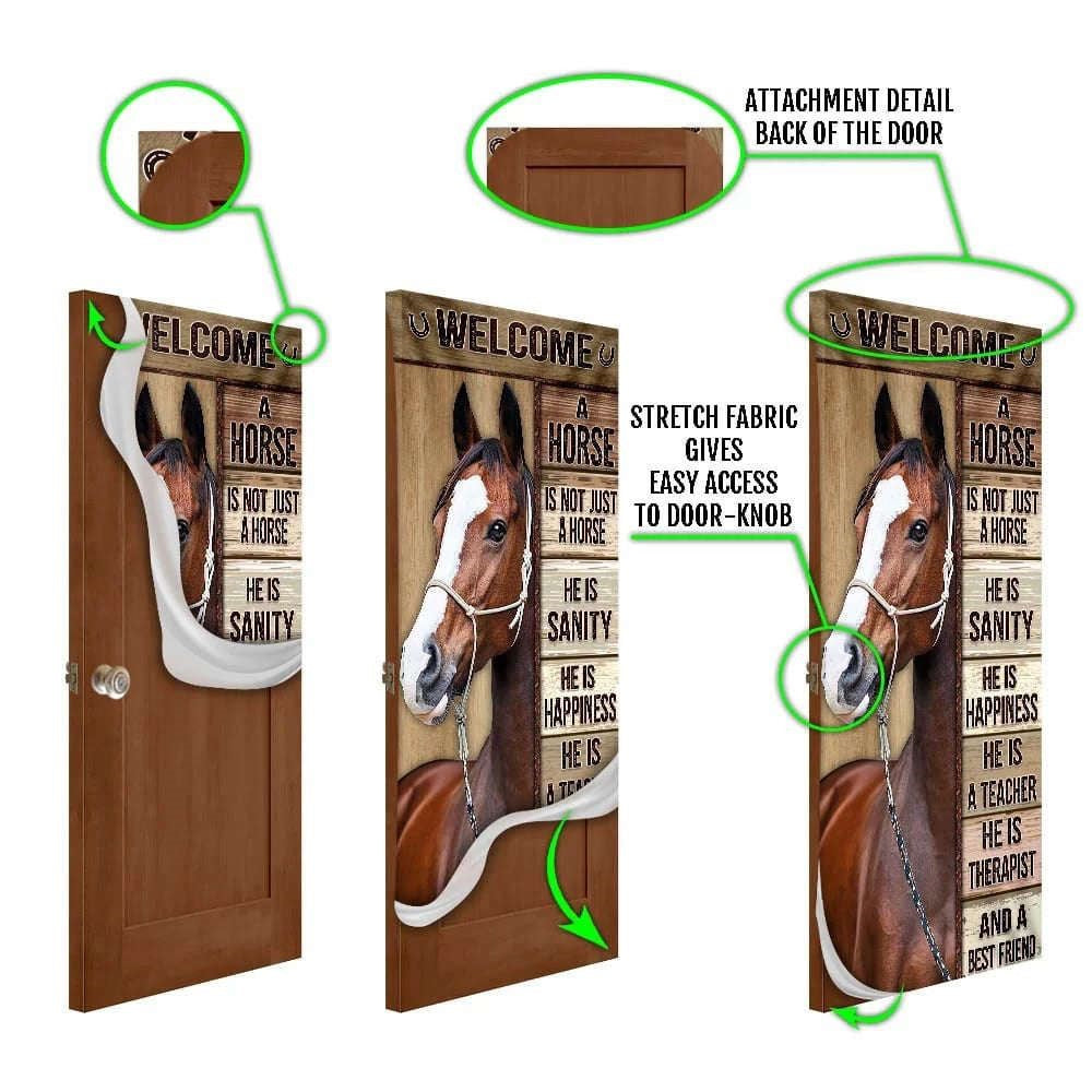 Christmas Door Cover, A Horse Is Not Just A Horse Door Cover Christmas Home Derco Gift, Xmas Door Covers
