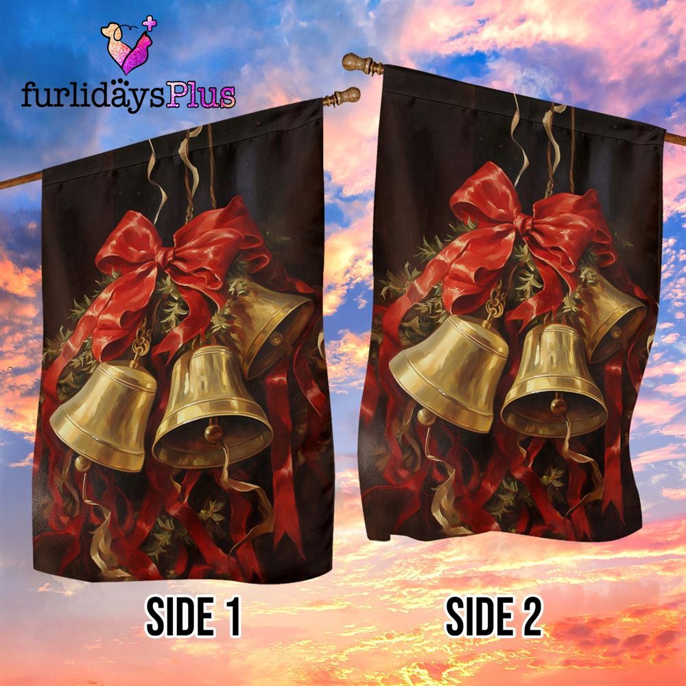 Christmas Flag, Bells Of Holiday Harmony Bells Garden Flag