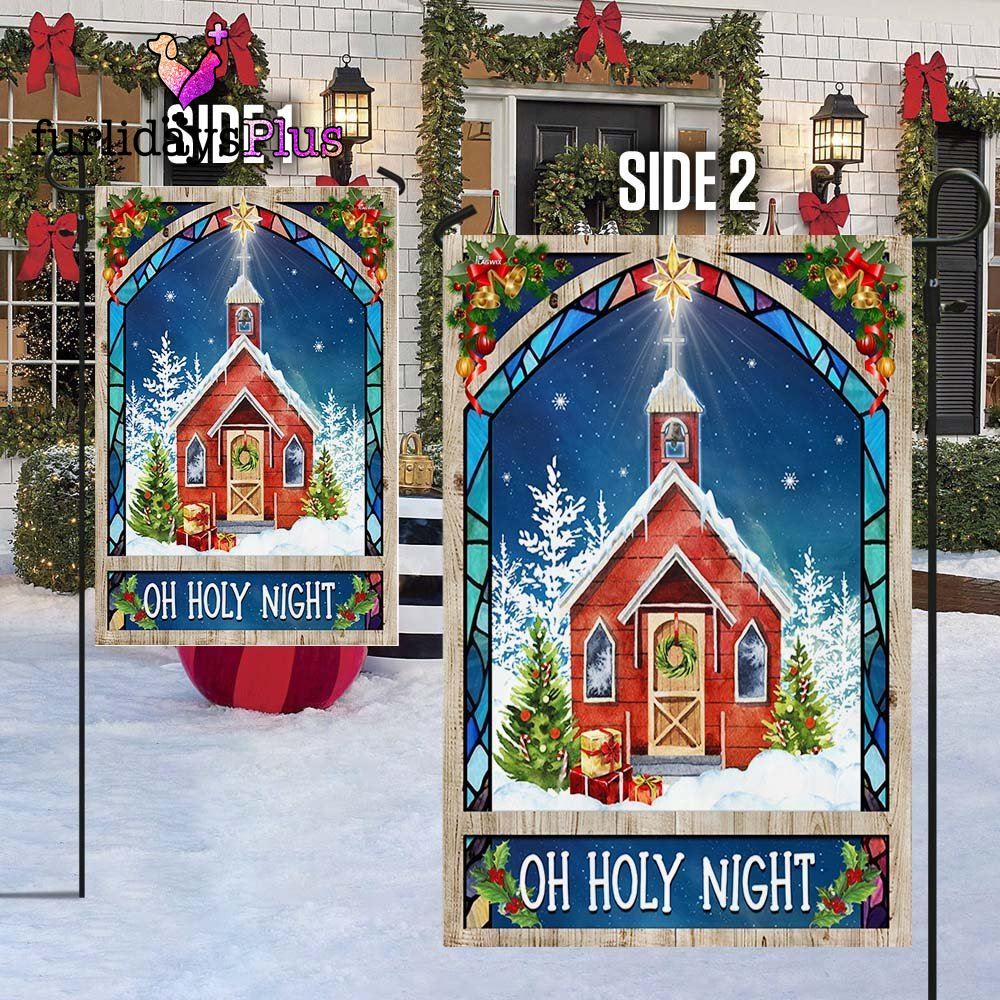 Christmas Flag, Christmas Church Oh Holy Night Flag