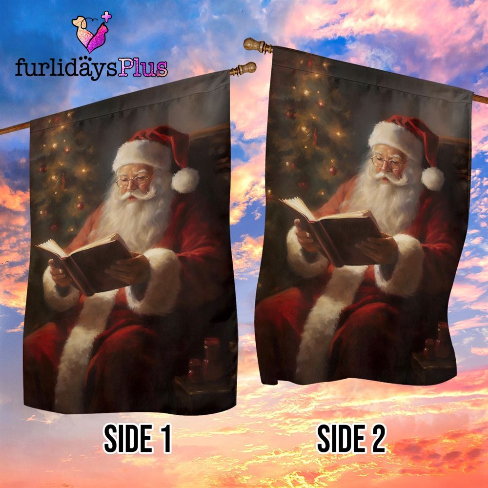 Christmas Flag, Funny Santas Storytime Santa Claus Garden Flag