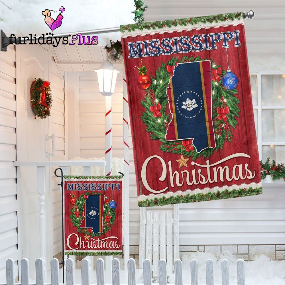 Christmas Flag, Mississippi Christmas Flag Merry Christmas