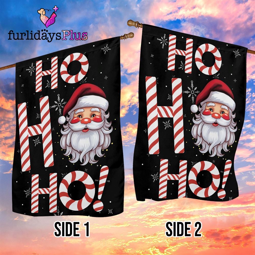 Christmas Flag, Santa Claus Themed Festive Ho Ho Ho Christmas Garden Flag