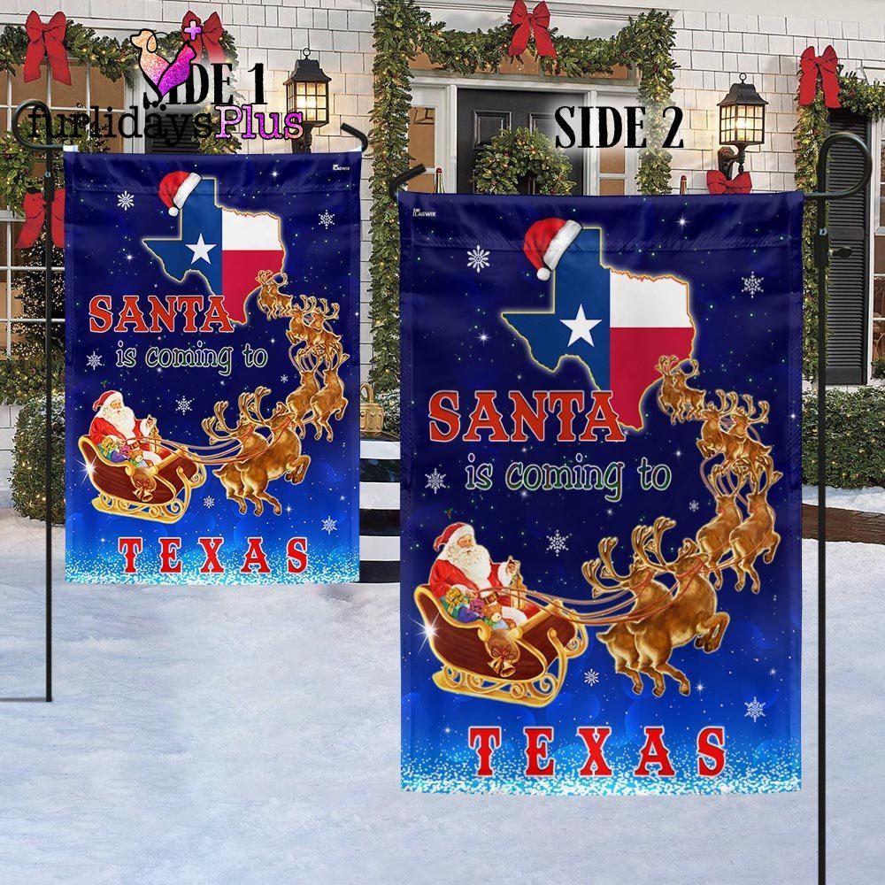 Christmas Flag, Texas Christmas Flag Santa Is Coming To Texas