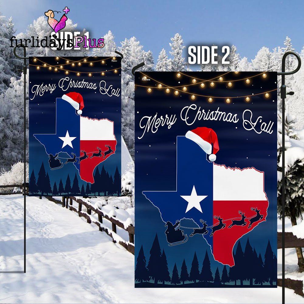 Christmas Flag, Texas Merry Christmas Y'all Flag