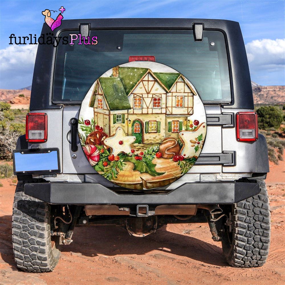 Christmas Tire Cover, Christmas Cookies House Tire Cover, Tire Covers For Cars