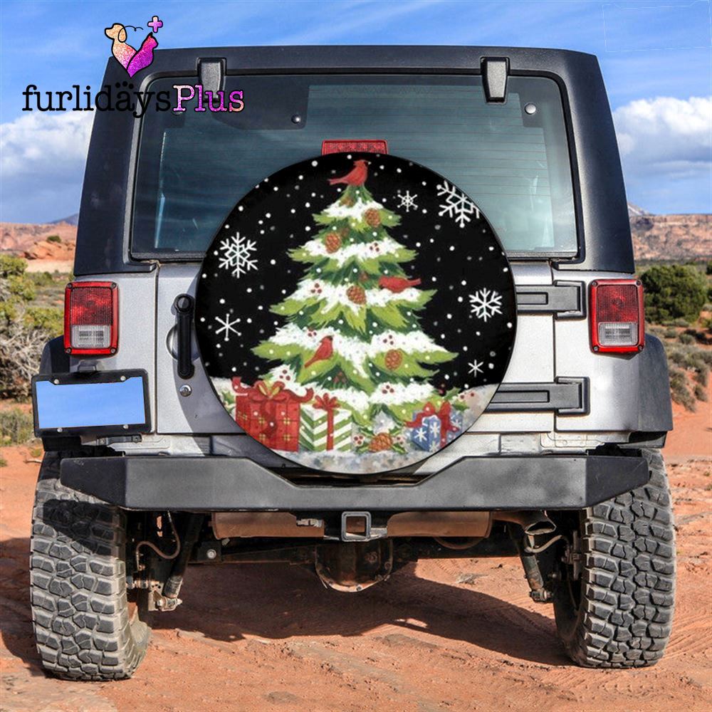 Christmas Tire Cover, Christmas Tree And Gifts Tire Cover, Tire Covers For Cars