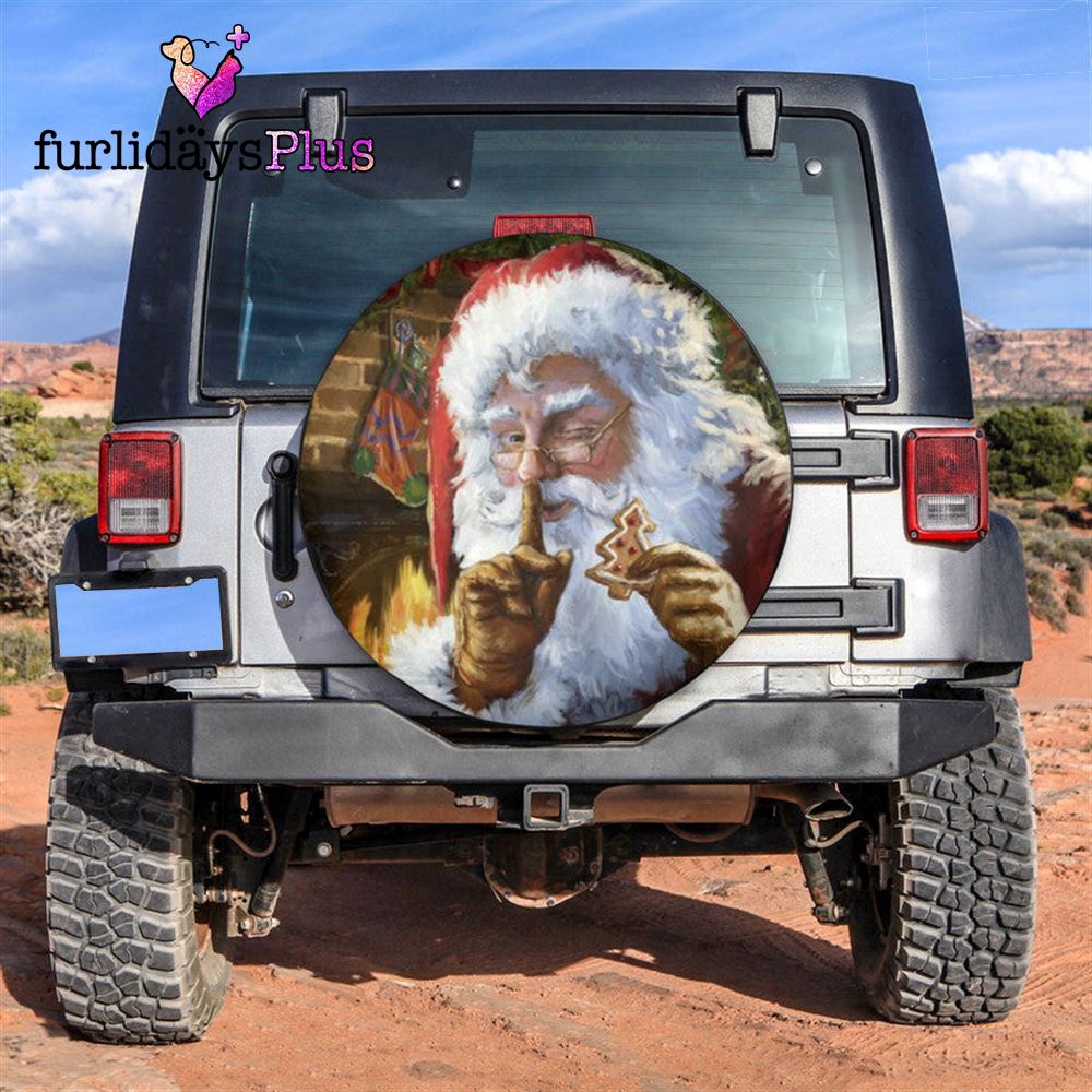 Christmas Tire Cover, Santa Claus And Tree Tire Cover, Tire Covers For Cars