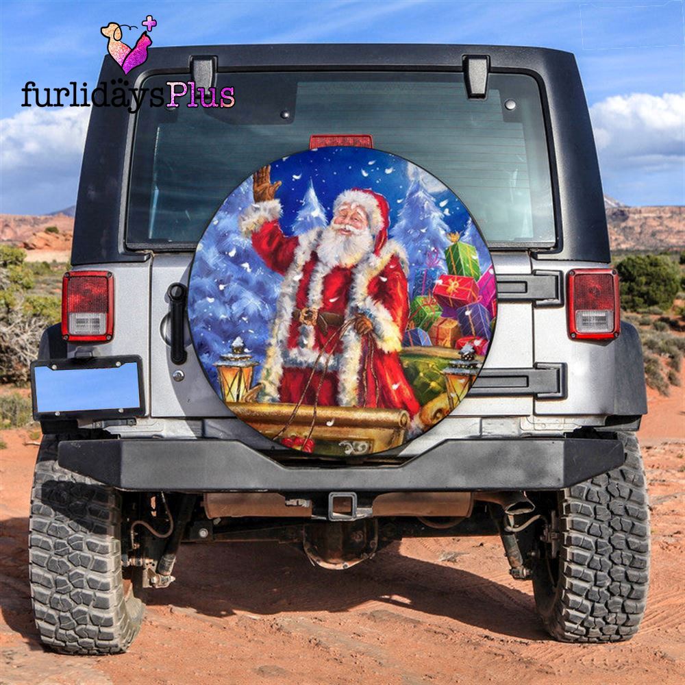 Christmas Tire Cover, Santa Claus Delivers Gifts Tire Cover, Tire Covers For Cars