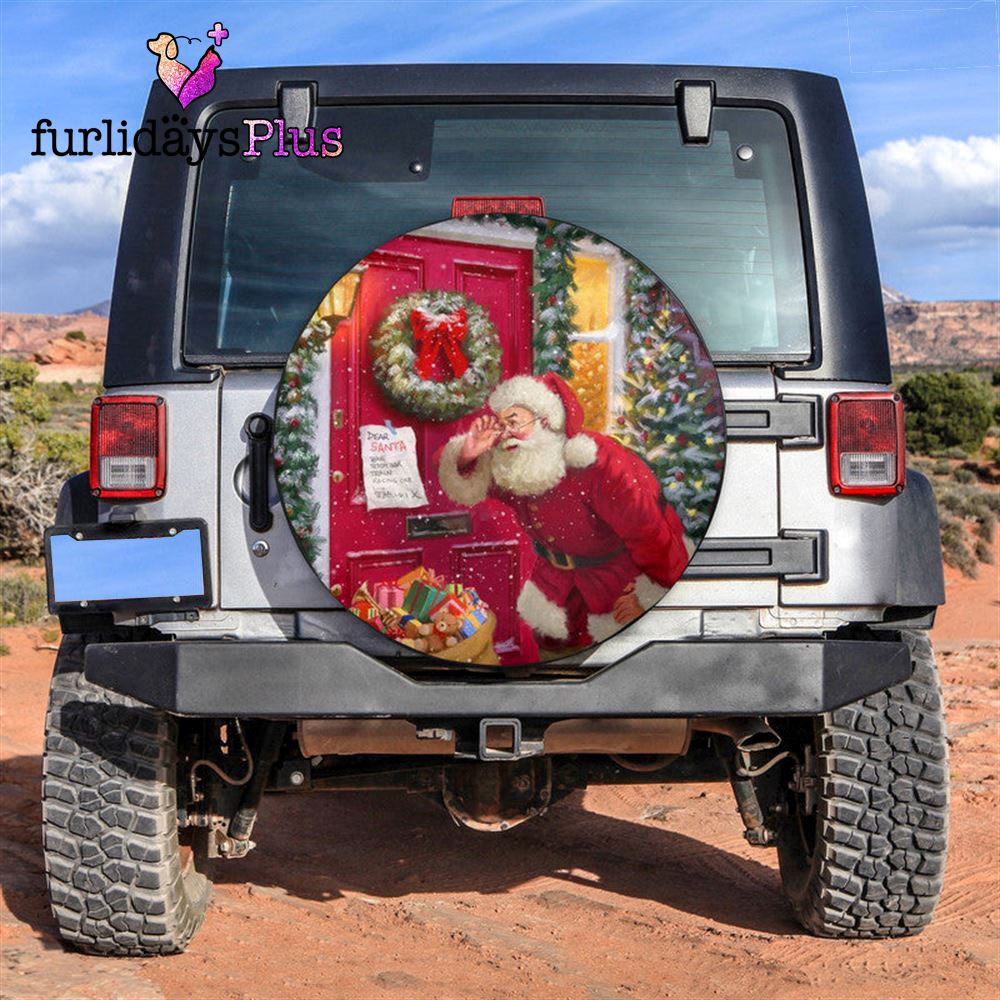 Christmas Tire Cover, Santa Claus Tire Cover, Tire Covers For Cars
