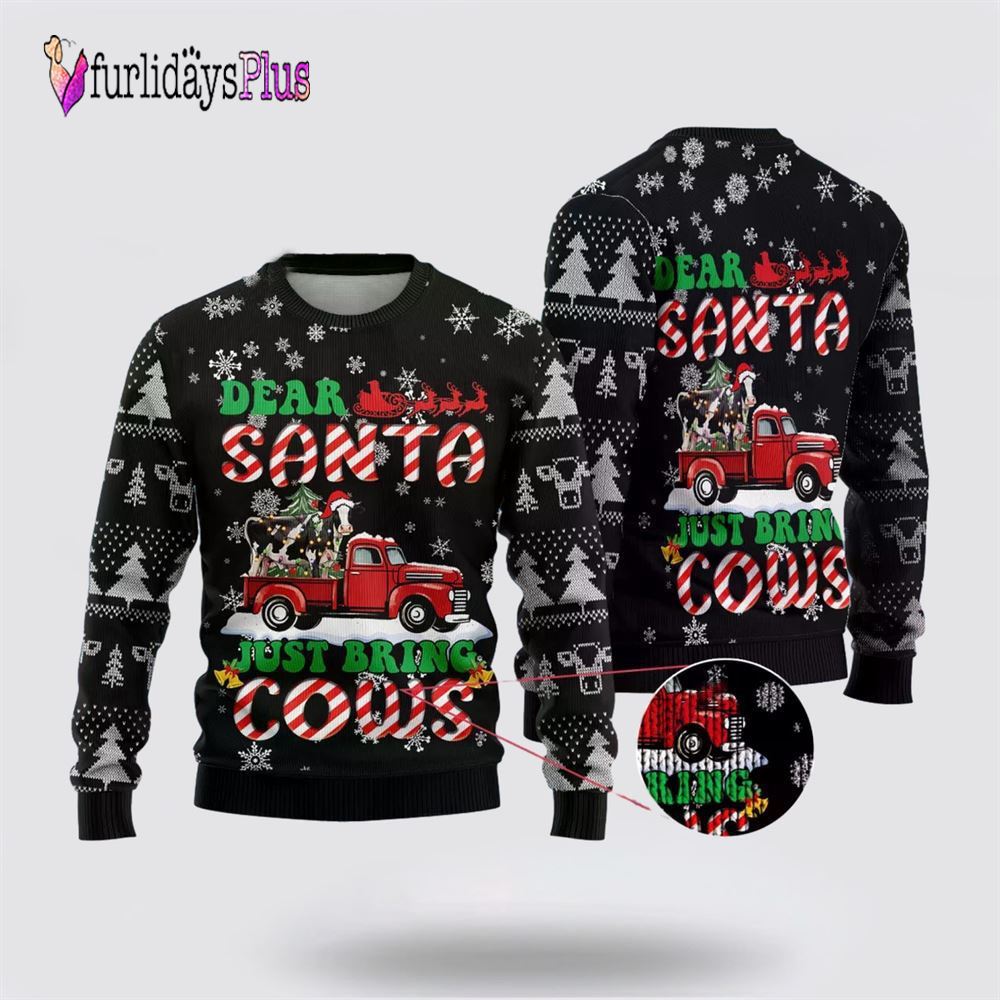 Dear Santa Ugly Christmas Sweater For Men Women, Christmas Gift, Christmas Winter Fashion, Farmers Sweater