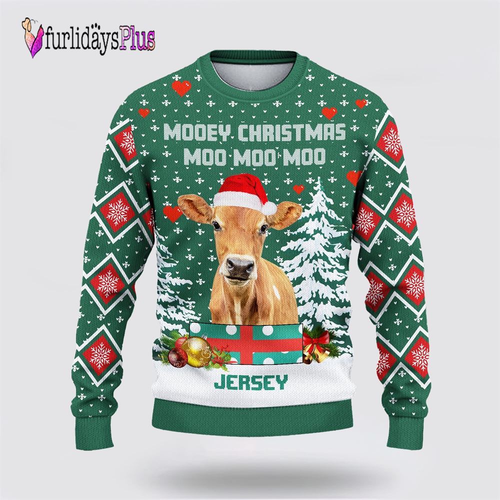 Farm Ugly Christmas Sweater, Jersey Green Merry Christmas Ugly Sweater