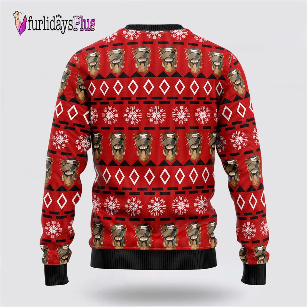 Funny Horse Christmas Ugly Christmas Sweater, Sweater Gifts For Pet Lover