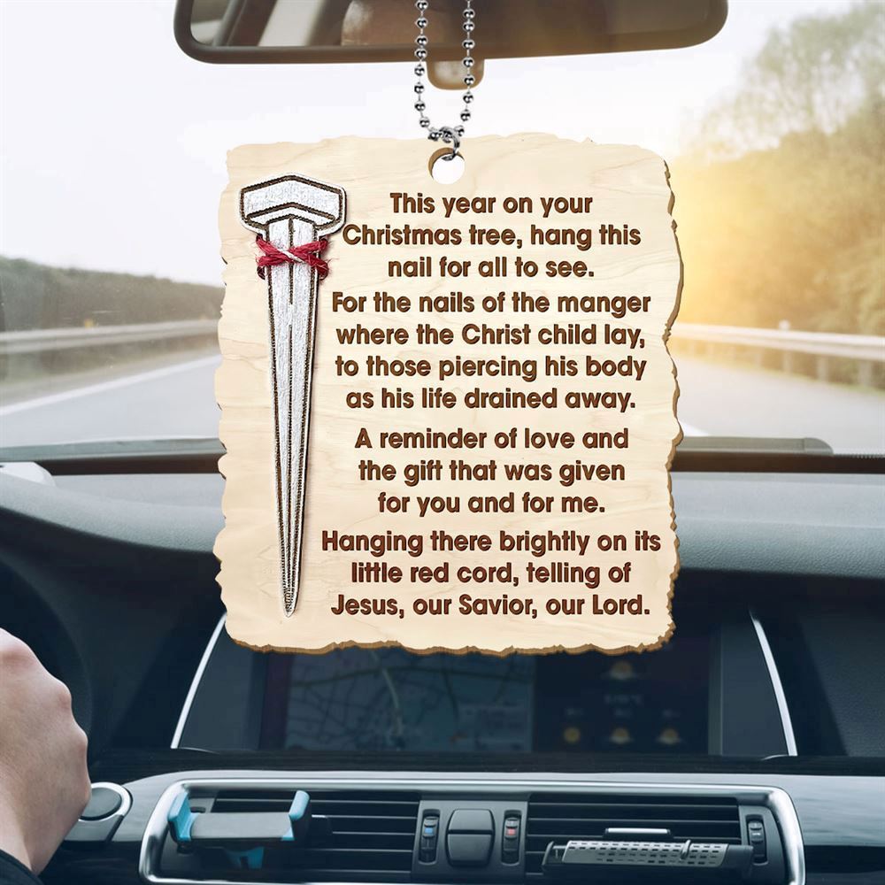 Hanging There Brightly On Its Little Red Cord Wood Christmas Ornament, Christmas Ornaments 2023