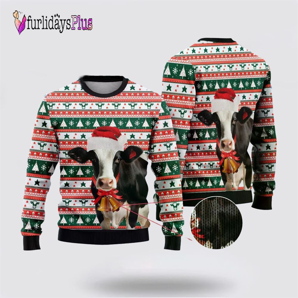 Happy Dairy Cow Ugly Christmas Sweater For Men Women, Christmas Gift, Christmas Winter Fashion, Farmers Sweater