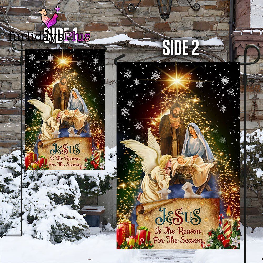 Jesus Christmas Flag Jesus Is The Reason For The Season Christmas Flag