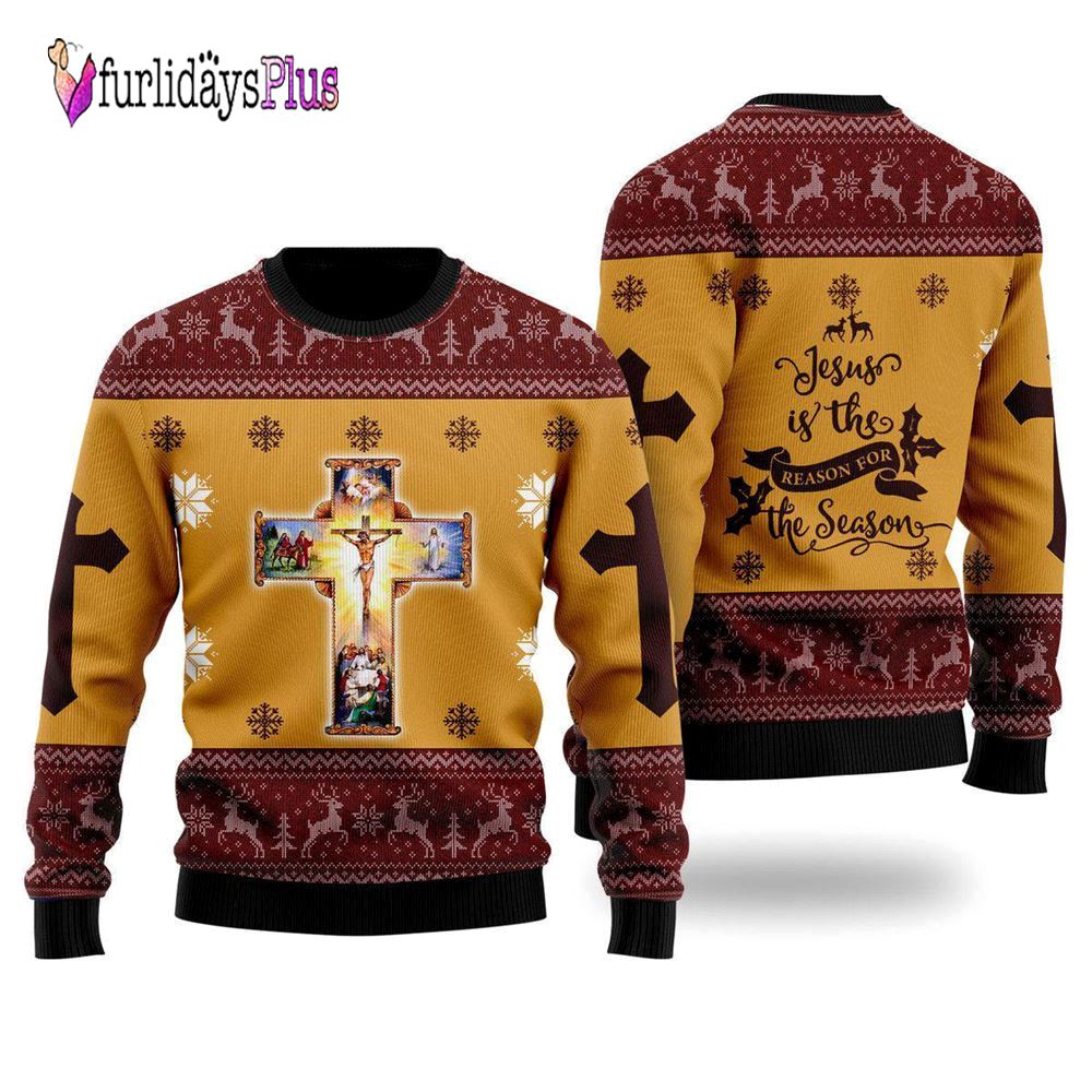 Jesus Christmas Ugly Christmas Sweater, Christian Sweater, God Gift, Gift For Christian, Jesus Winter Fashion
