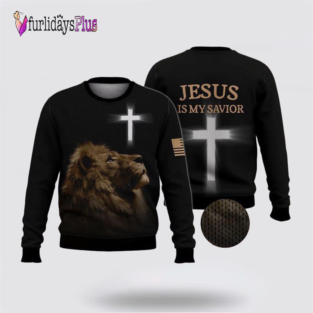 Jesus Is My Savior Ugly Christmas Sweater, Christian Sweater, God Gift, Gift For Christian, Jesus Winter Fashion