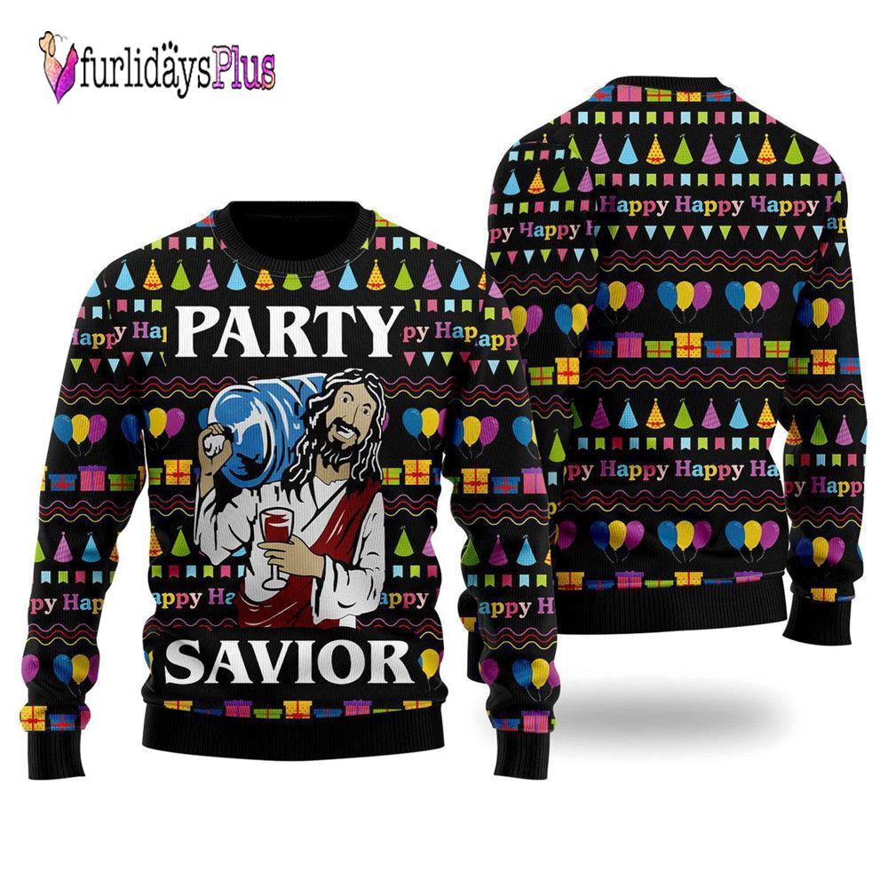 Jesus Party Ugly Christmas Sweater For Men & Women Adult, Christian Sweater, God Gift, Gift For Christian, Jesus Winter Fashion