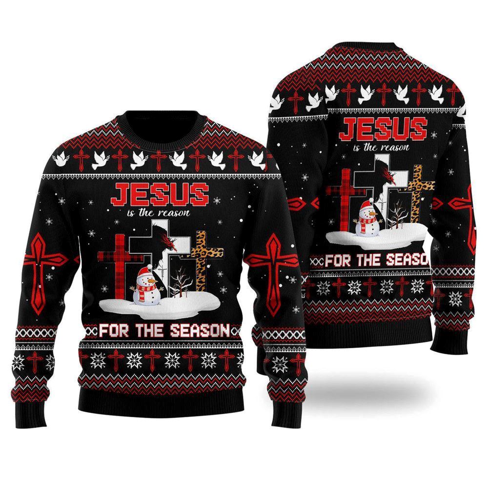Jesus The Reasonfor The Season Ugly Christmas Sweater For Men & Women, Sweater For Christian