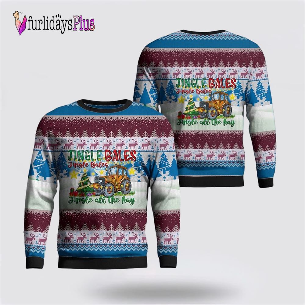 Jingle Bales Jingle Bales Jingle All The Hay Ugly Christmas, Christmas Gift, Christmas Winter Fashion, Farmers Sweater