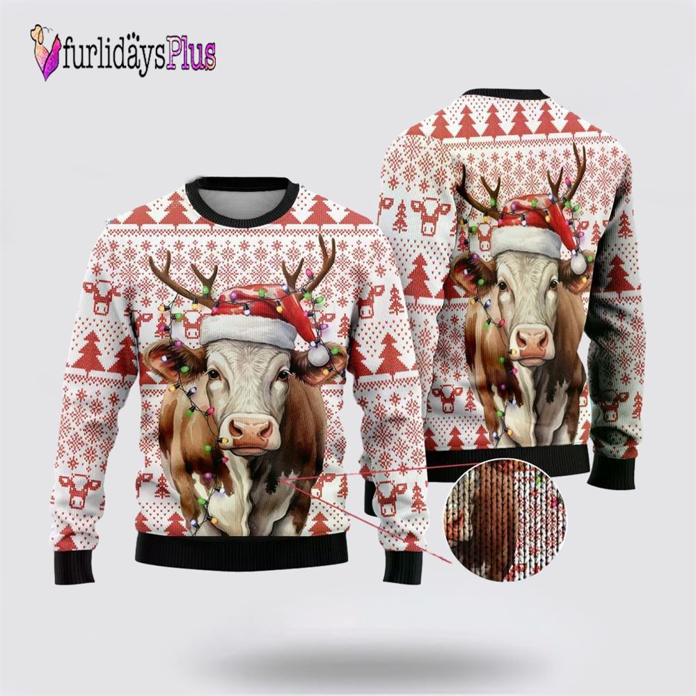Love Dairy Cow Ugly Christmas Sweater For Men Women, Christmas Gift, Christmas Winter Fashion, Farmers Sweater