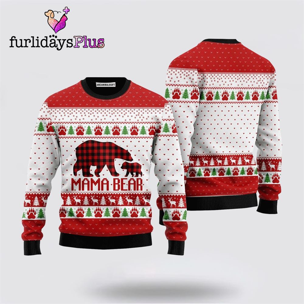 Mama Bear Sweater Christmas ,Christmas Ugly Sweater For Men, Women