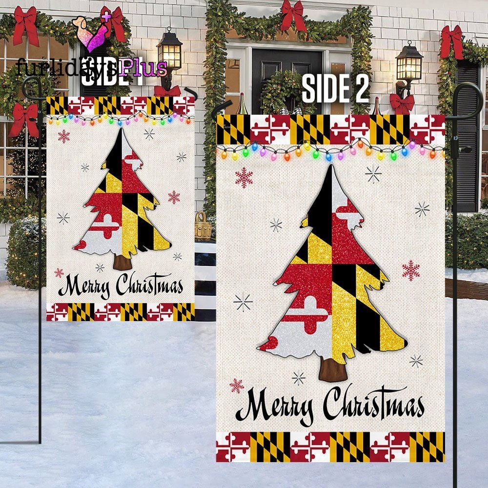 Maryland Christmas Flag Christmas Tree Maryland Christmas Decor, Christmas Outdoor Decoration