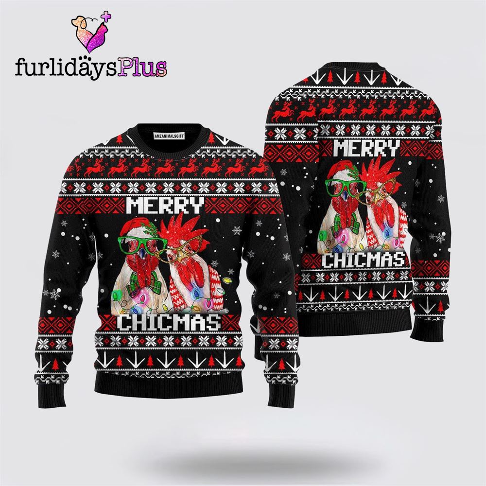 Merry Chickmas Sweater ,Christmas Ugly Sweater For Men, Women