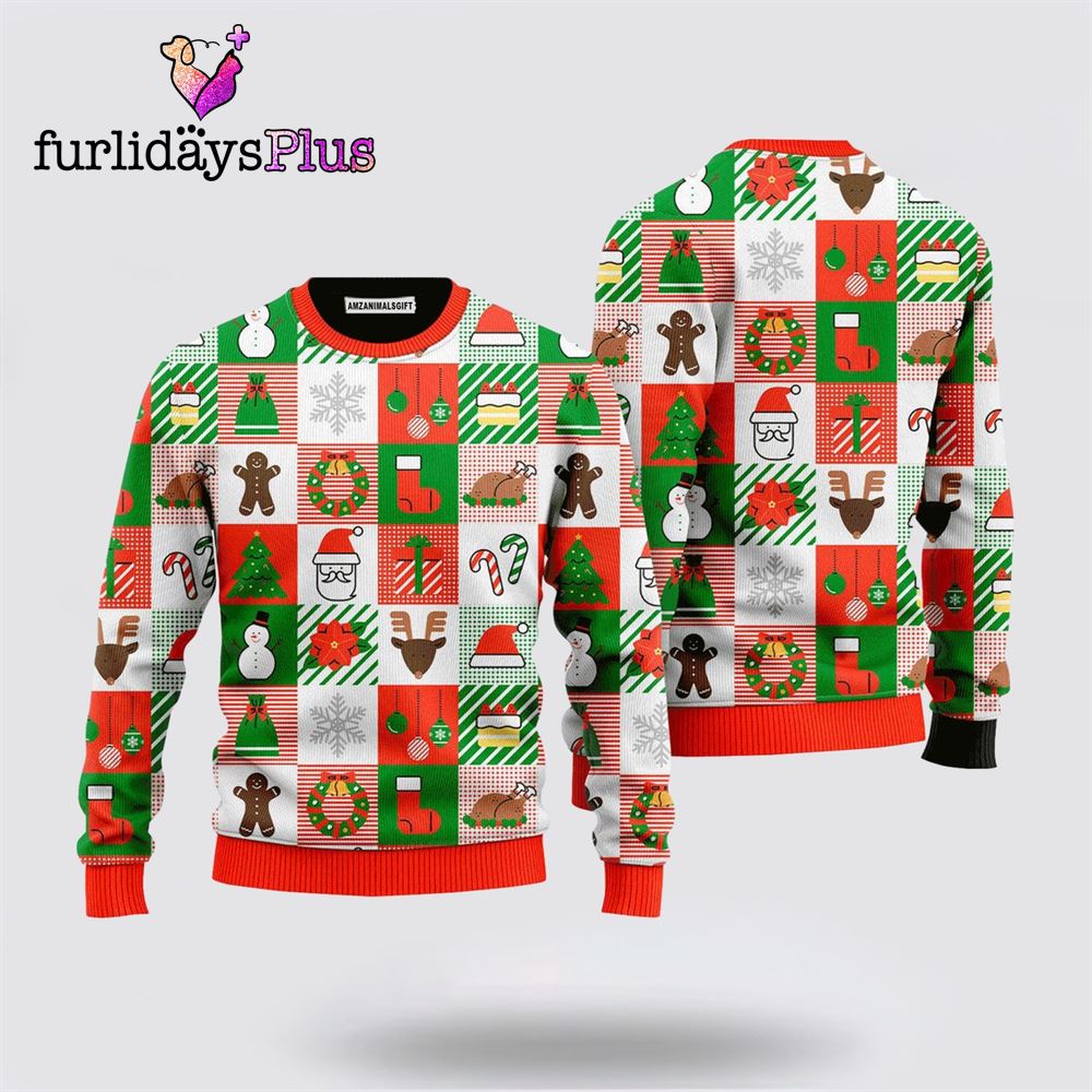 Merry Christmas Light It Up Pattern Sweater ,Christmas Ugly Sweater For Men, Women