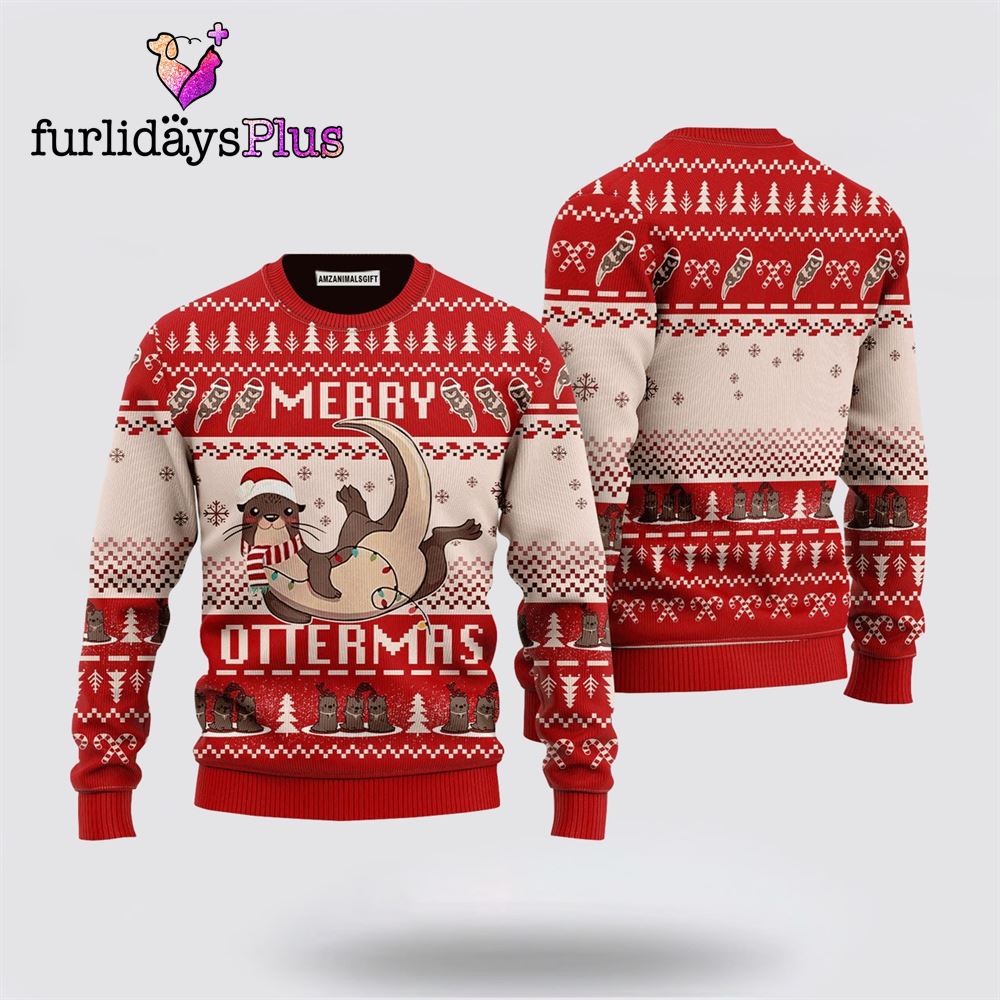 Merry Ottermas Sweater Christmas ,Christmas Ugly Sweater For Men, Women
