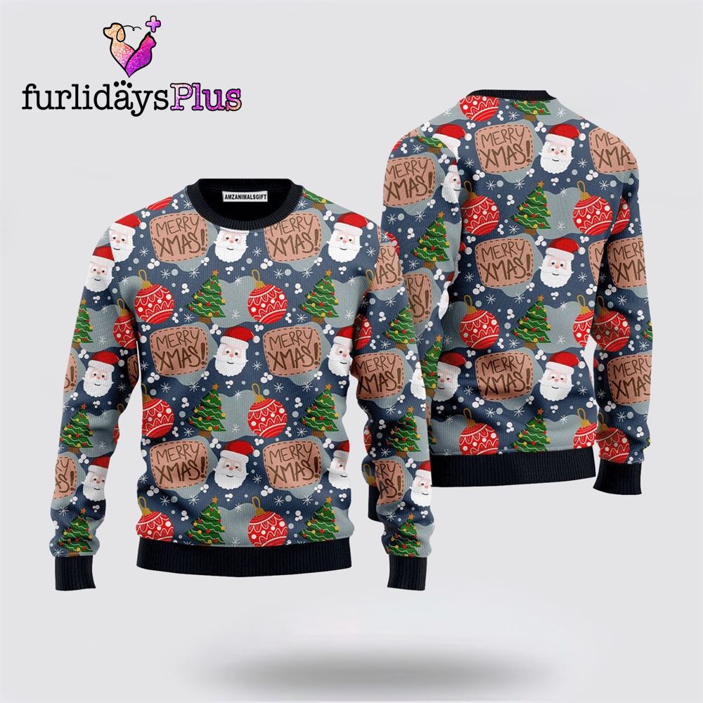 Merry Xmas Funny Santa Sweater ,Christmas Ugly Sweater For Men, Women