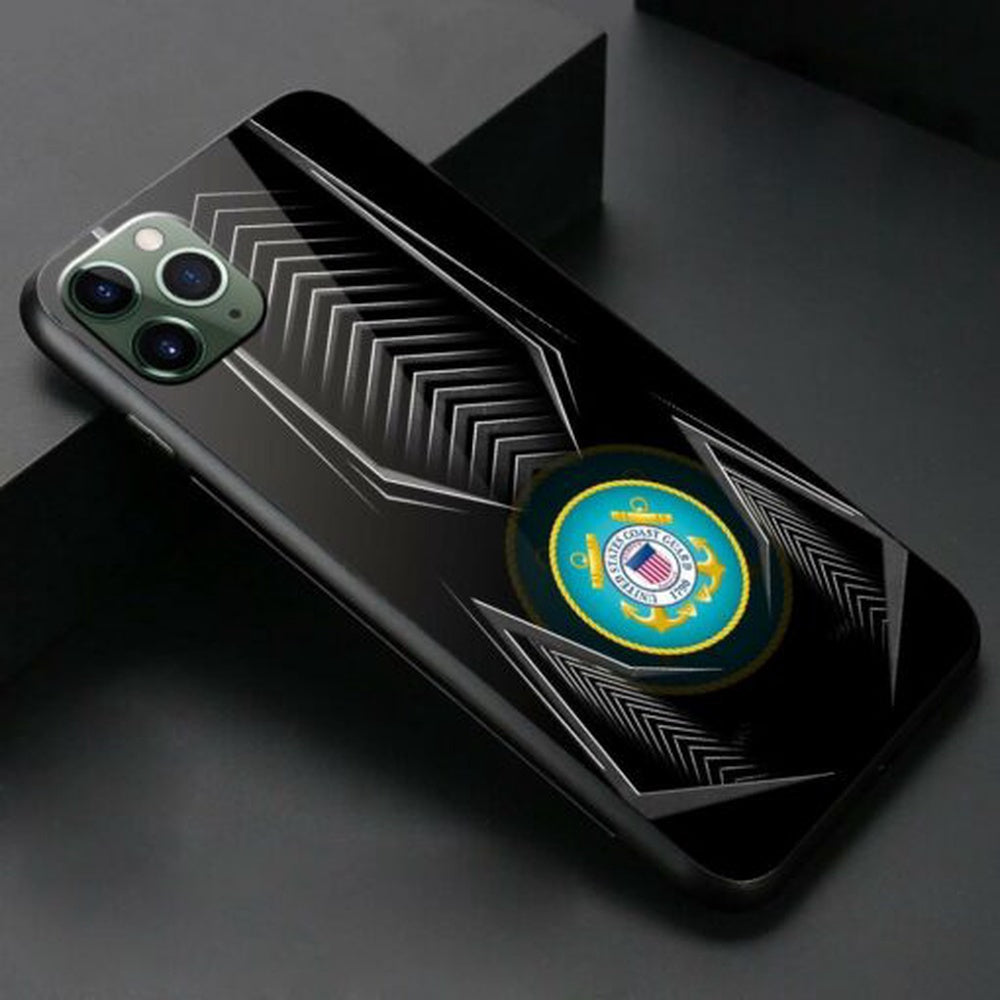 Military Phone Cases, Us Coast Guard Armor Style Phone Case, Veteran Luminous Phone Case, Veteran Phone Case