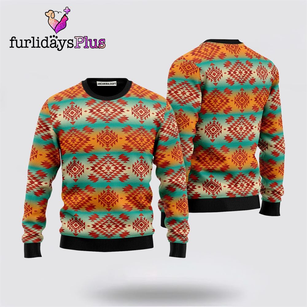 Native American Fabric Pattern Sweater ,Christmas Ugly Sweater For Men, Women