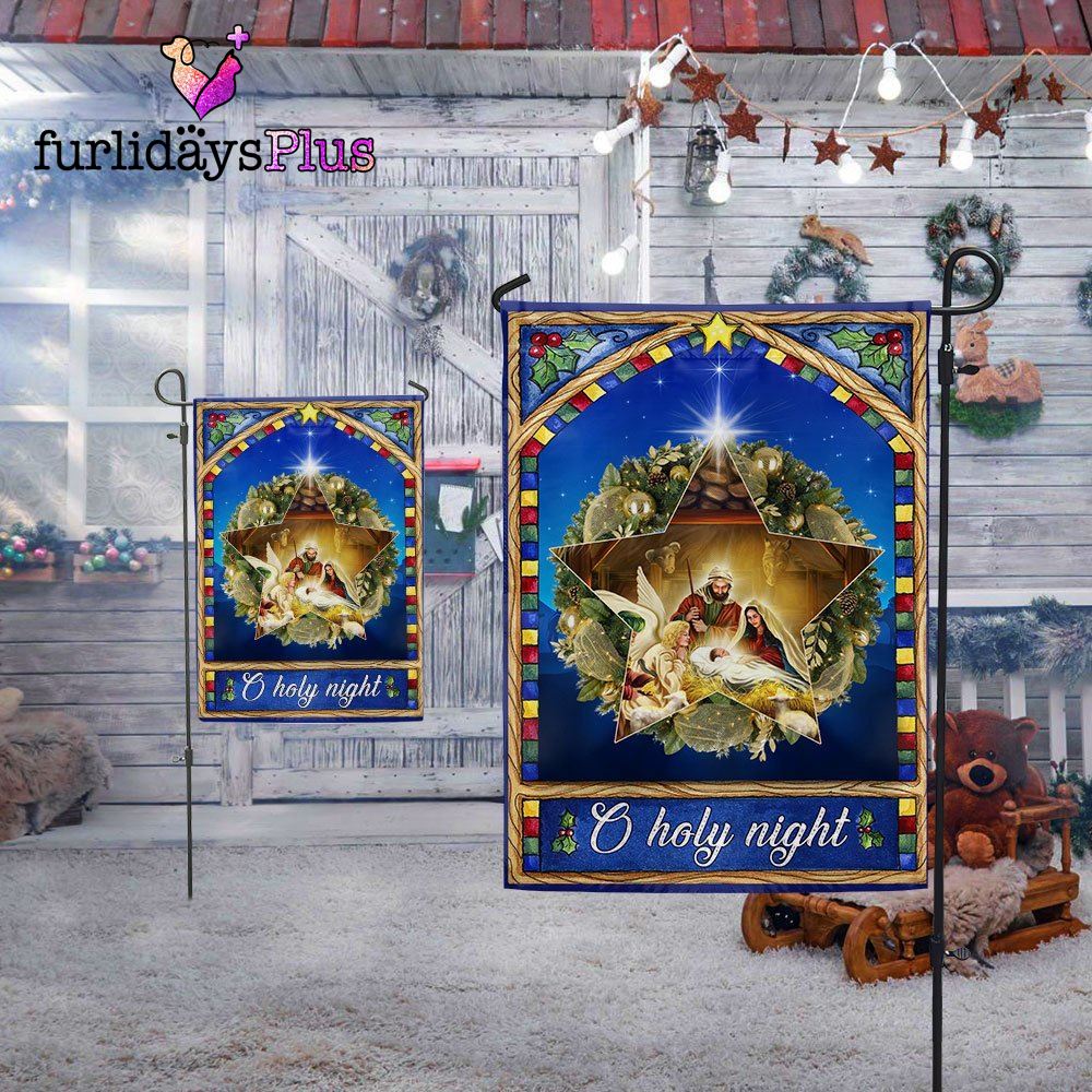 O Holy Night Christmas Nativity Jesus Flag
