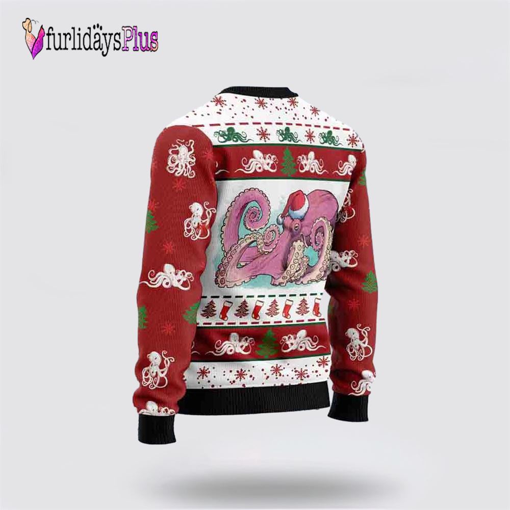 Octopus Noel Ugly Christmas Sweater, Sweater Gifts For Pet Lover