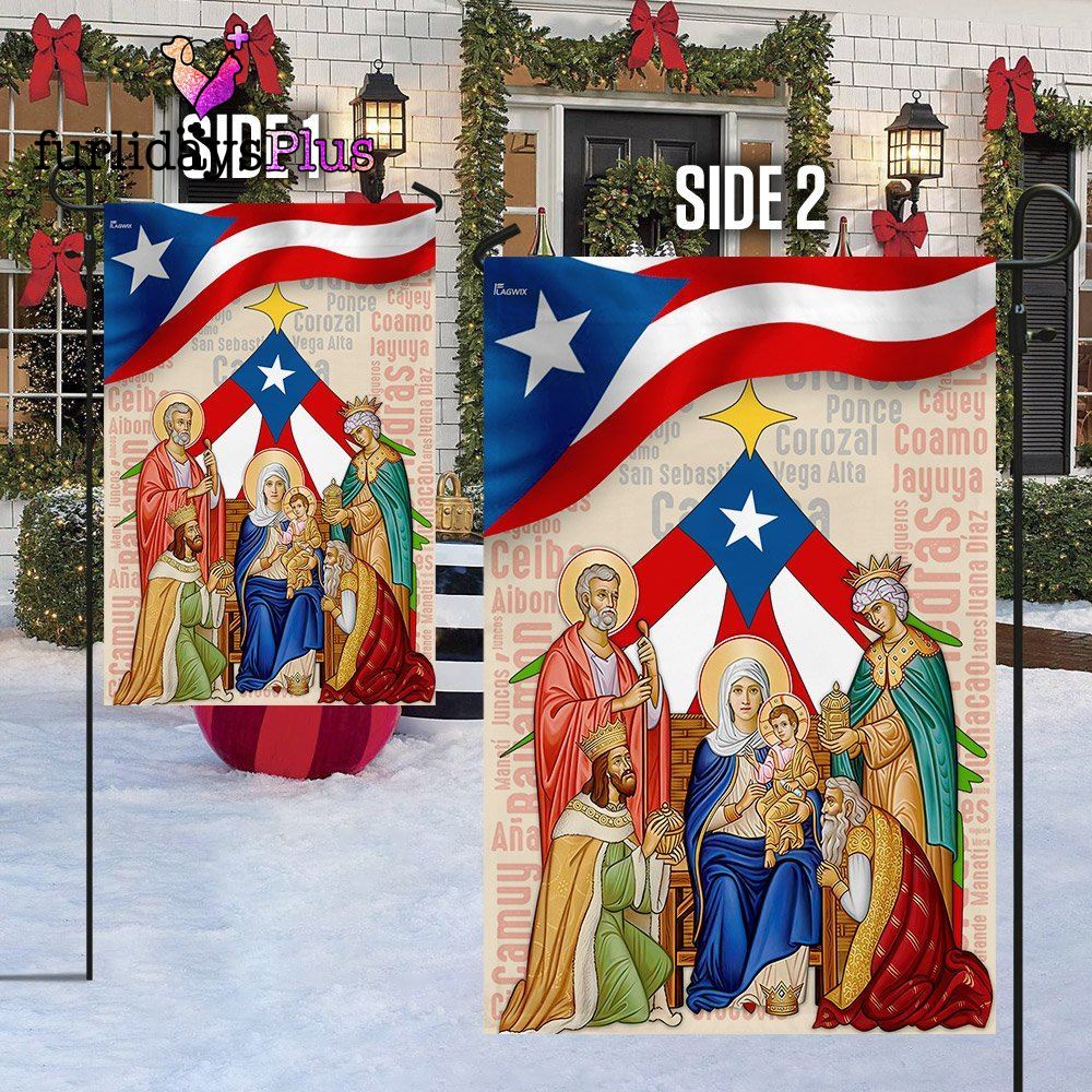 Puerto Rico Three Wise Men Nativity of Jesus Flag