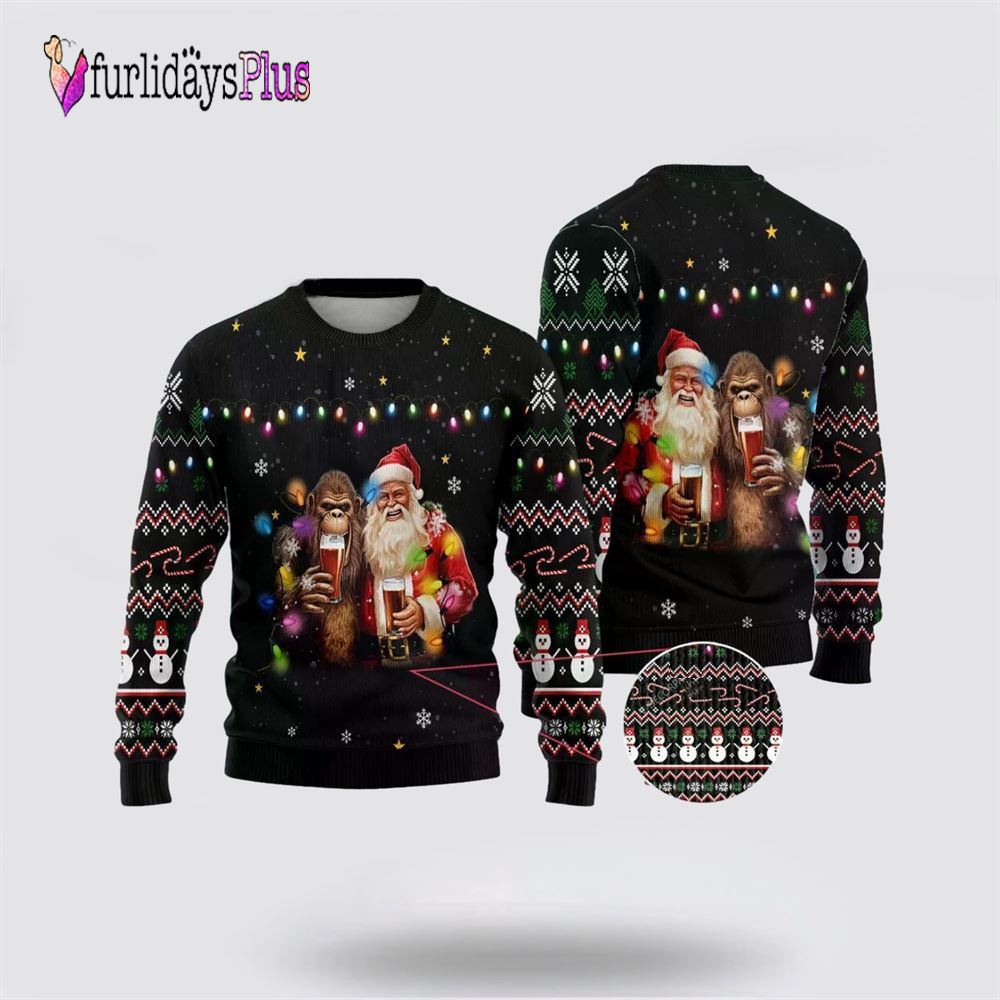Santa Beer Christmass Ugly Christmas Sweater For Men And Women, Christmas Gift, Christmas Winter Fashion